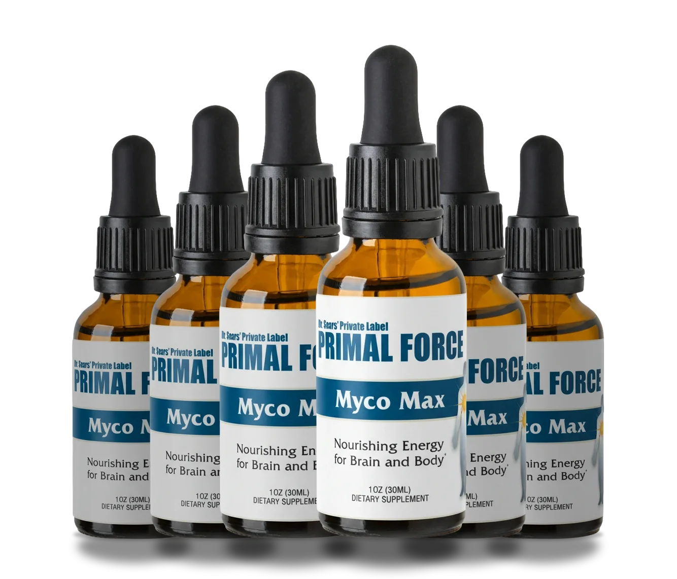 Six-bottle best-value package of Myco Max liquid drops with free shipping